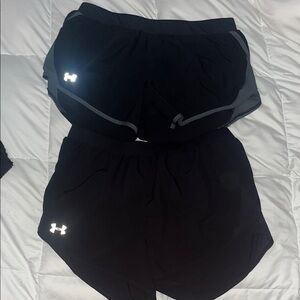 Under Armour Black Women’s Athletic Running Shorts with Reflective Logo